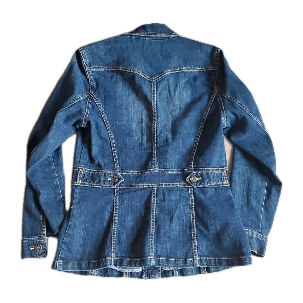 KIKIT Jean Jacket Denim Womens Size Medium Button Studded Western - Picture 3 of 7